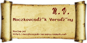Moczkovcsák Versény névjegykártya